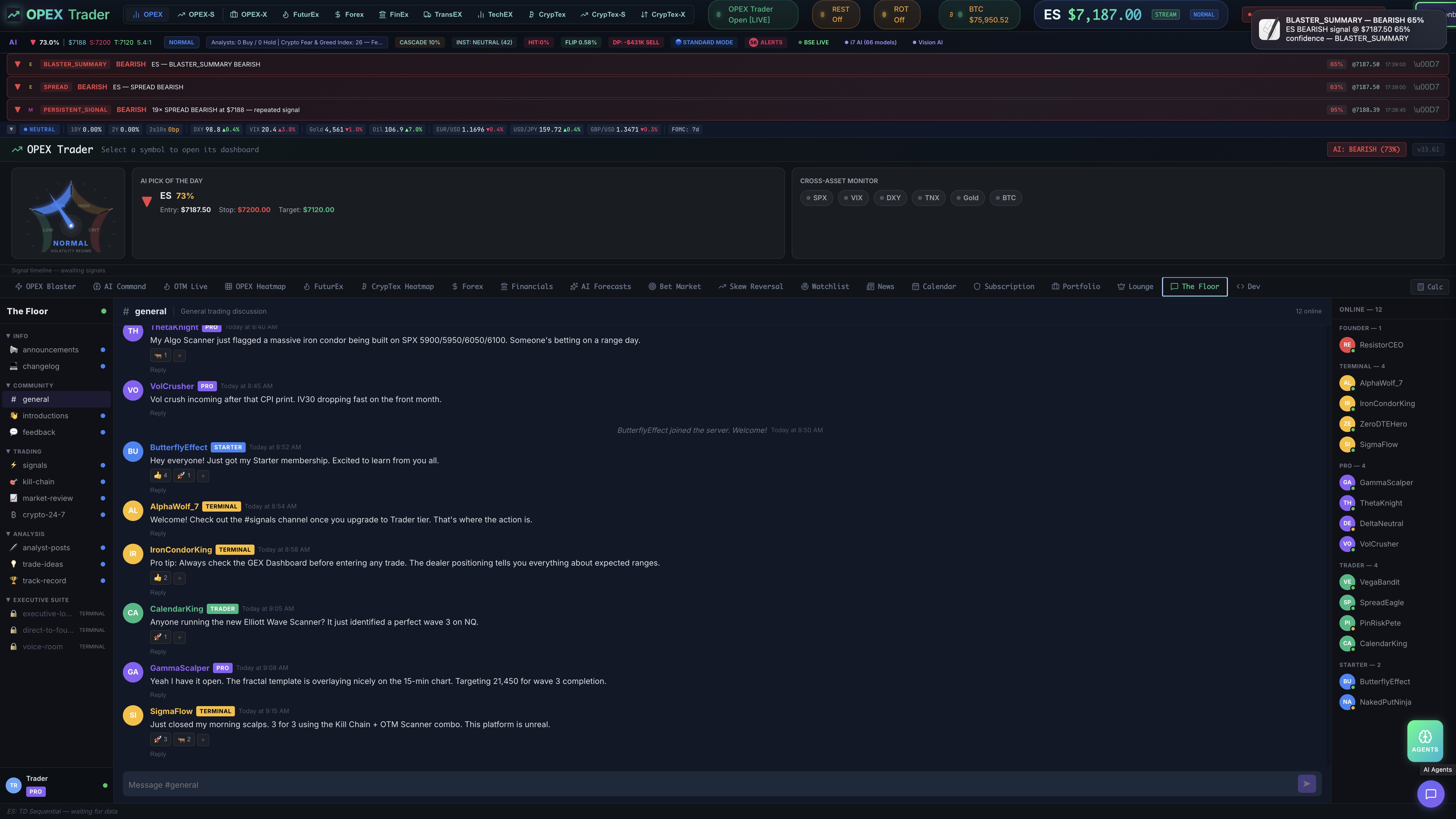 OPEX Trader — The Floor Community Chat